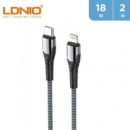 LDNIO 2m 18W Type-C to Lightning Cable - Gray