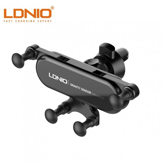 LDNIO Gravity Air Vent Car Mount Phone Holder - Black - delivered by Taw9eel Fast