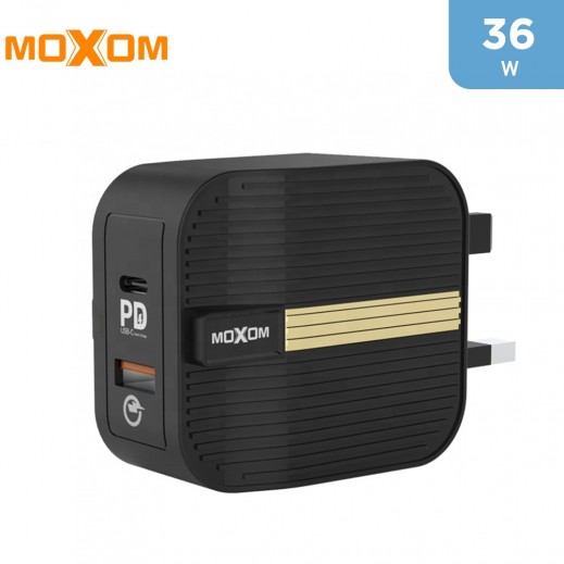 Moxom 36W Fast PD and QC3.0 Wall Dual USB Charger