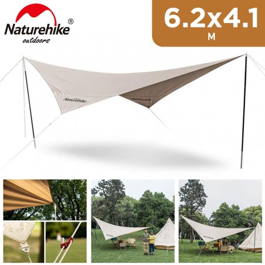 Naturehike Sun Shelter Camping Tarp 6.2 x 4.1 m - delivered by Taw9eel Fast