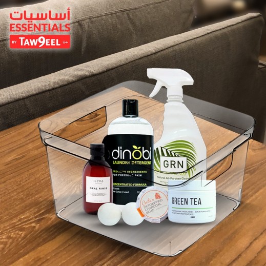 Transparent Medium Plastic Organizer by Taw9eel Essentials 