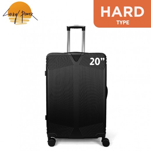 Lucky Power ABS Luggage Bag With Wheel Black - 20 inch  - delivered by Taw9eel Fast