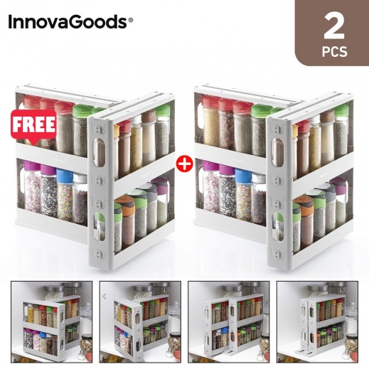 InnovaGoods Sliding and Pivoting Spice Organizer Rispick (1 + 1 Free) - delivered by Taw9eel Fast