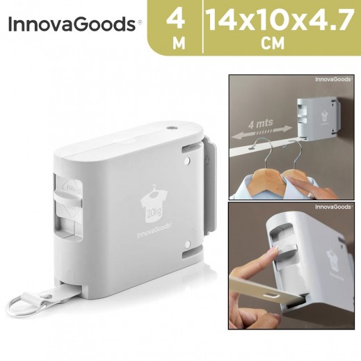 Wall mounted Retractable Clothes Line by InnovaGoods - delivered by Taw9eel Fast