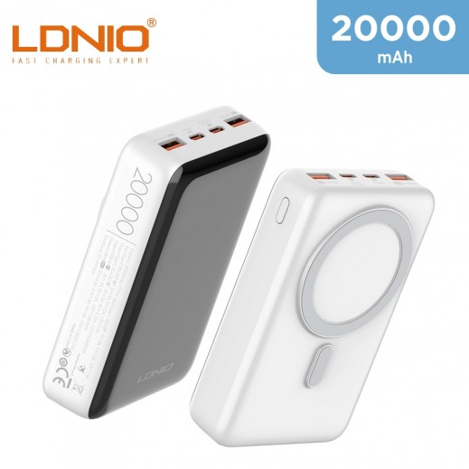 Ldnio 15W Magnetic wireless charging Power Bank 20000mah - delivered by Taw9eel Fast