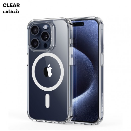 ESR Classic Hybrid Case (HaloLock) For iPhone 15 Pro - Clear - delivered by Taw9eel Fast