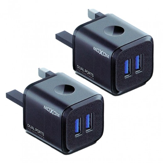 Dual USB-A High-Speed Charger By Moxom (1+1)