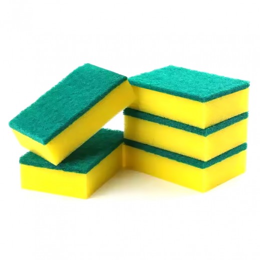 Cleaning Sponge 9.5 × 7 × 4.5 cm 5 Pieces By Essentials by Taw9eel - delivered by Taw9eel Fast