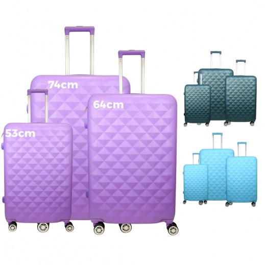 Set of 3 Hard Travel Luggage By Eco Travel