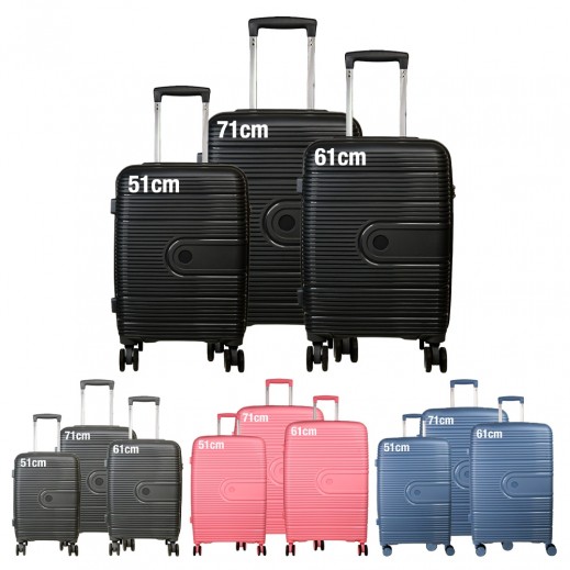 360A° Spinner Wheels Polypropylene Hard Travel Luggage Bag