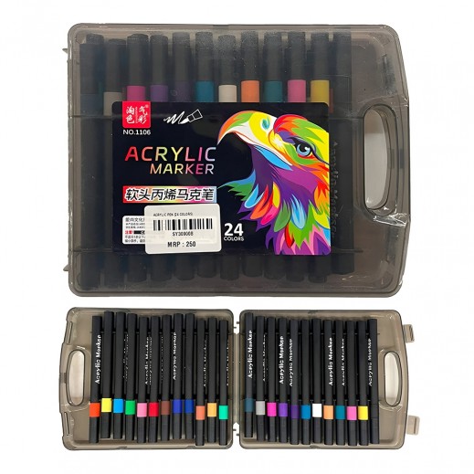 Acrylic Marker 24 Colors - delivered by Taw9eel Fast