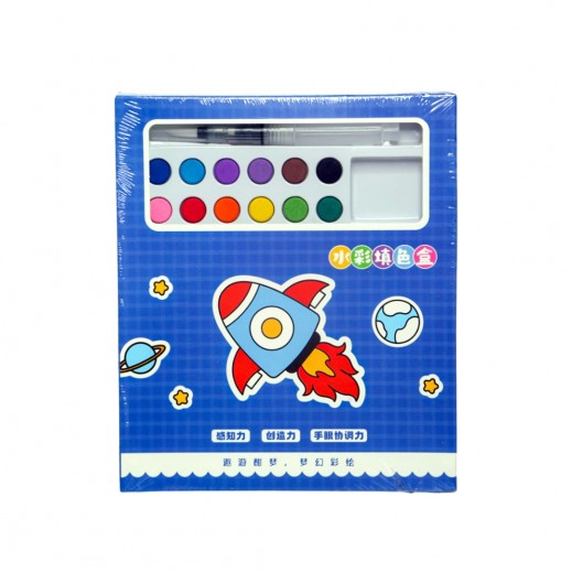 Astronaut Printed Activity Notebook - Blue - delivered by Taw9eel Fast