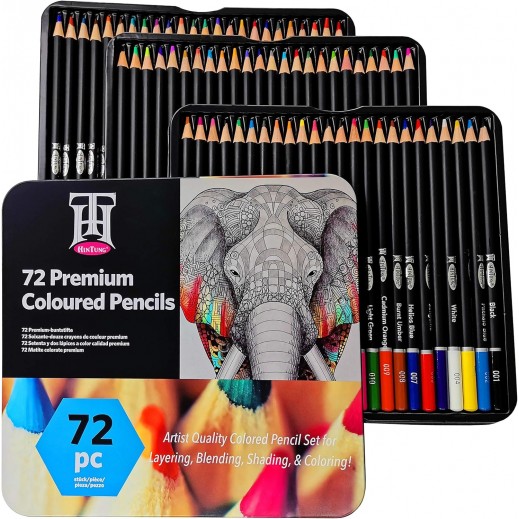 72 Colored Pencils Box Set - delivered by Taw9eel Fast