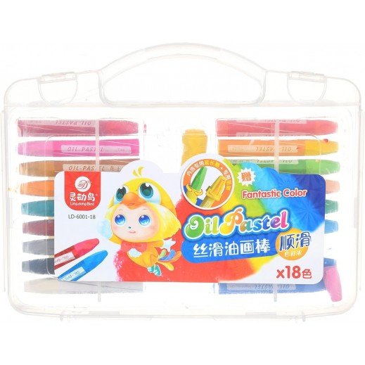 Set Of 18 Multicolored Oil Pastels - delivered by Taw9eel Fast