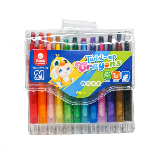 Rotating Crayons set of 24 pcs - delivered by Taw9eel Fast