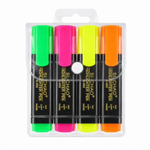 Faber Castell Set of 4 Fluorescent Highlighter Pens