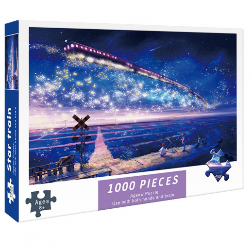 1000 Pieces Star Train Jigsaw Puzzle 75 x 50cm - delivered by Taw9eel Fast