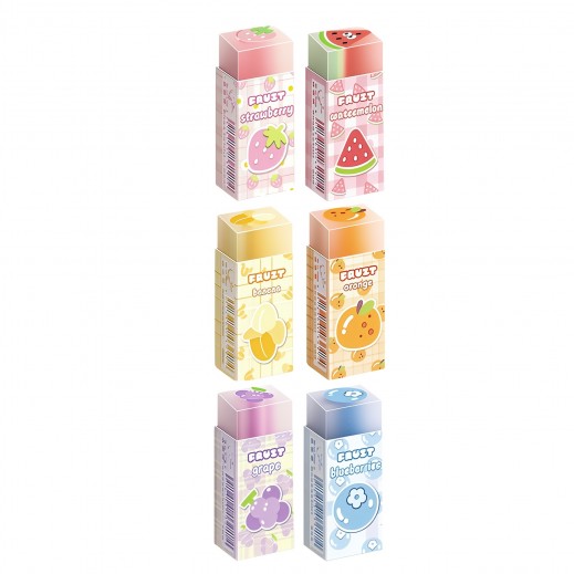 Fruits Cute Erasers Pack of 5 - Pink - delivered by Taw9eel Fast