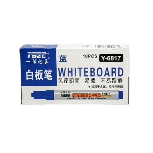 Set of 10 WhiteBoard Marker - Blue - delivered by Taw9eel Fast