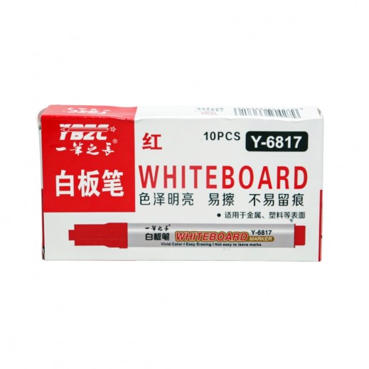 Easy to erase whiteboard Marker Red-pack of 10 - delivered by Taw9eel Fast