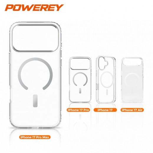 Magsafe + Shockproof Case For iPhone By Powerey - Clear