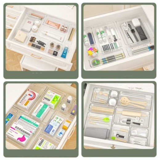 Buy Transparent Multi Compartment Storage Box | توصيل Taw9eel.com