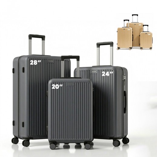 Set of 3 ABS Hard Travel Luggage
