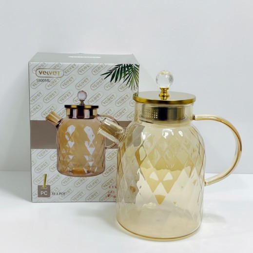 Glass Tea Pot 1.8L - delivered by Taw9eel Fast