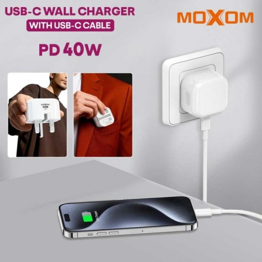 Type-C to Type-C Super Fast Charger 40W By Moxom 