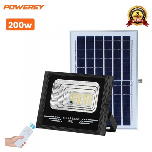 Powerey Solar LED Flood Light 200W - delivered by Taw9eel Fast