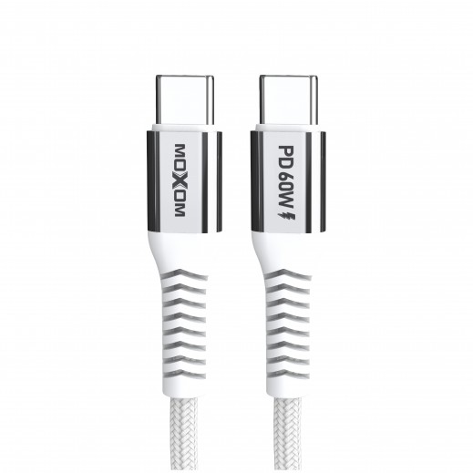 PD 60W Type-C to Type-C Nylon Woven Data Cable by Moxom - delivered by Taw9eel Fast