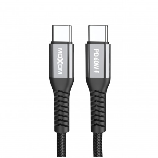 PD 60W Type-C to Type-C Nylon Woven Data Cable by Moxom - delivered by Taw9eel Fast