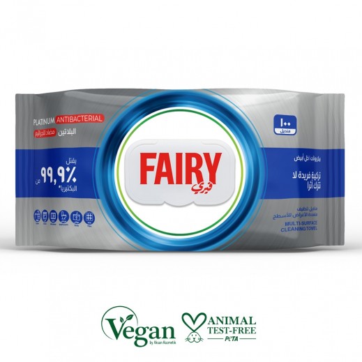 Fairy Platinum Surface Cleaning Wipes 100 Wipes