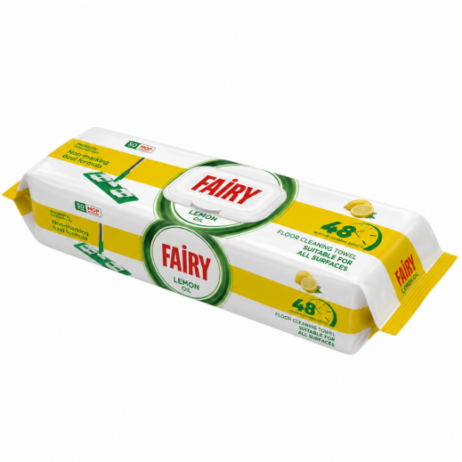 Fairy Lemon Oil Floor Cleaning Towel 50 Pieces