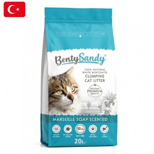 BentySandy Marseille Soap Clumping Cat Litter 20L