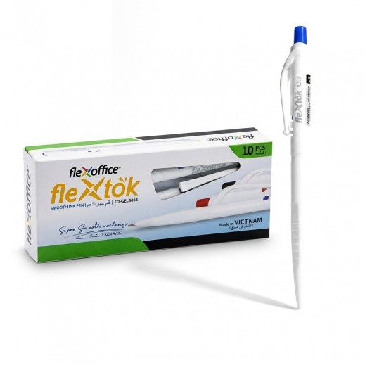 Flexoffice Smooth Ink Pen 0.7mm - 10 Pens