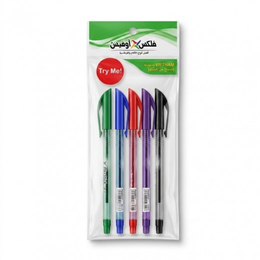 Flexoffice Smooth Ink Pen 0.7mm - 5 Pens