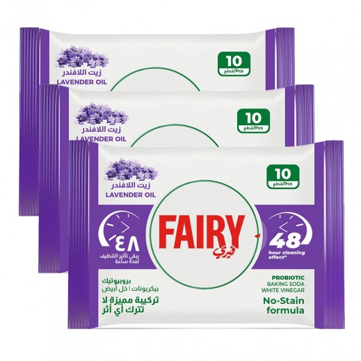 Fairy Lavender Oil Surface Cleaning Wipes - 3 x 10 Wipes