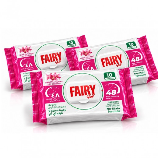Fairy Lilyum Surface Cleaning Wipes 3 x 10 Pieces