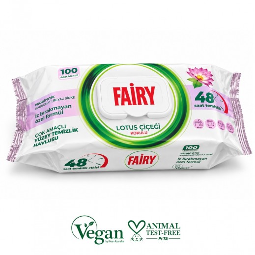 Fairy Lotus Flower Surface Cleaning Wipes - 100 Wipes