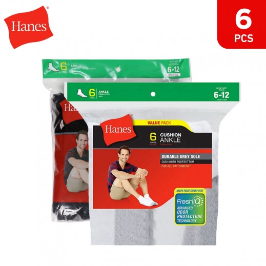 Hanes Socks Ankle 6 Pieces 