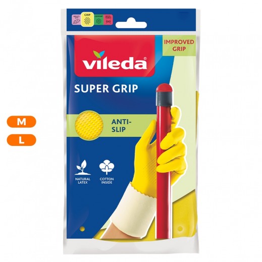 Vileda Super Grip Durable Gloves - 1 Pair