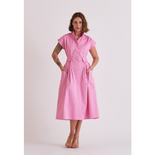 Candy Pink Fitted Dress  - delivered by Thouqi within 2 working days