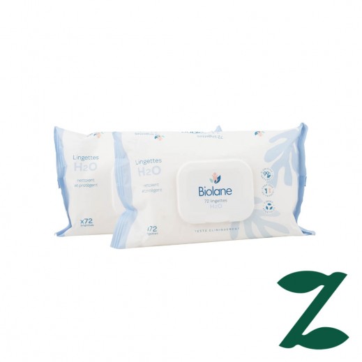 Biolane H2O Wipes 72 Pcs 1+1 Offer - delivered by Pharmazone Pharmacy - within 2 Hours