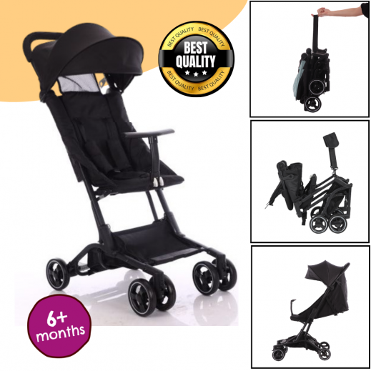 Foldable Baby Stroller With Wheels Suspensions & Bumper - delivered by Taw9eel Fast
