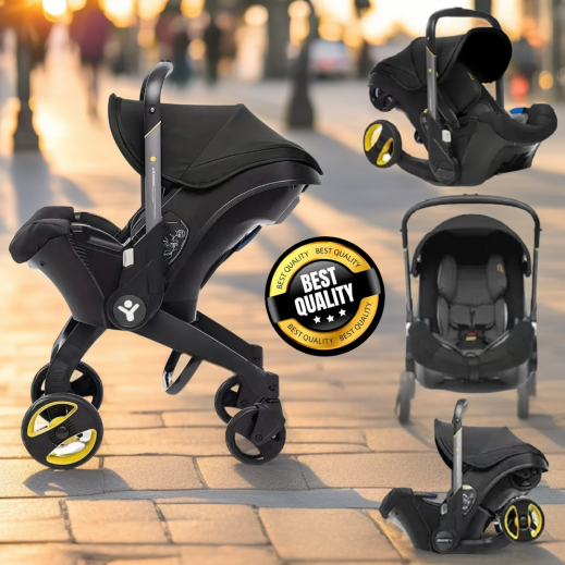 Foldable Baby Stroller & Car Seat With Canopy - delivered by Taw9eel Fast