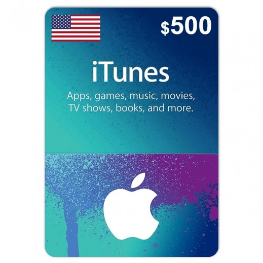 Apple iTunes $500 US - Delivered by Whatsapp & Email