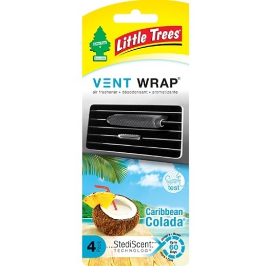 Little Trees Vent Wrap Car Freshner Caribbean Colada