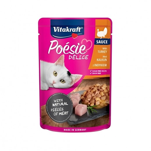 VitaKraft Poesie Delisauce + Turkey Ii Cat Food 85g