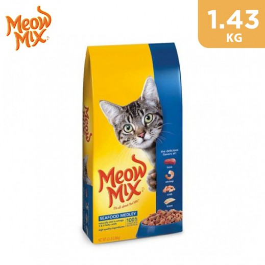 Meow Mix Seafood Medley (Cats Food) 1.43 kg - delivered by Taw9eel Fast
